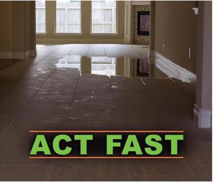 water on floor act fast